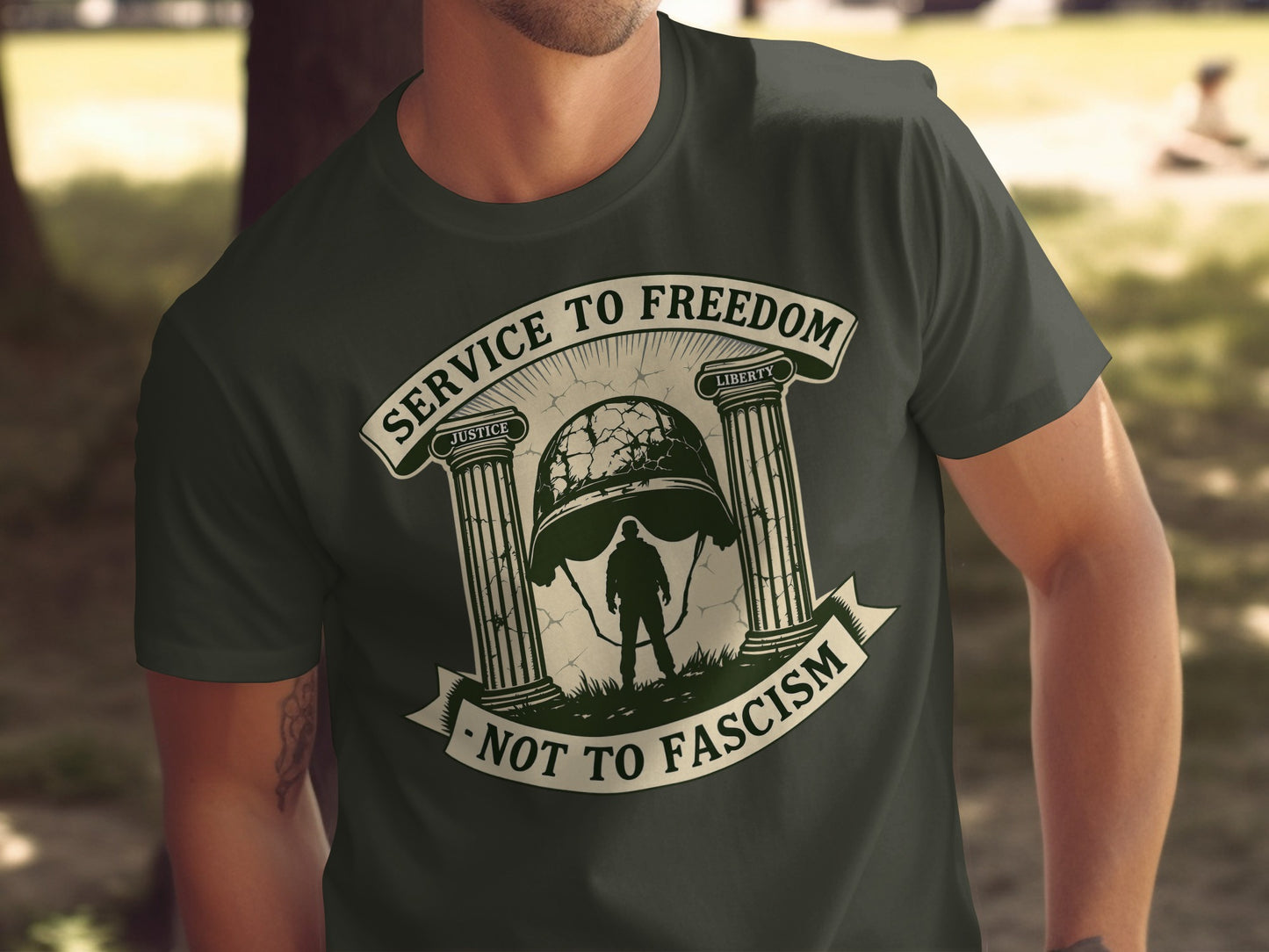 Service to Freedom Not to Fascism T-shirt