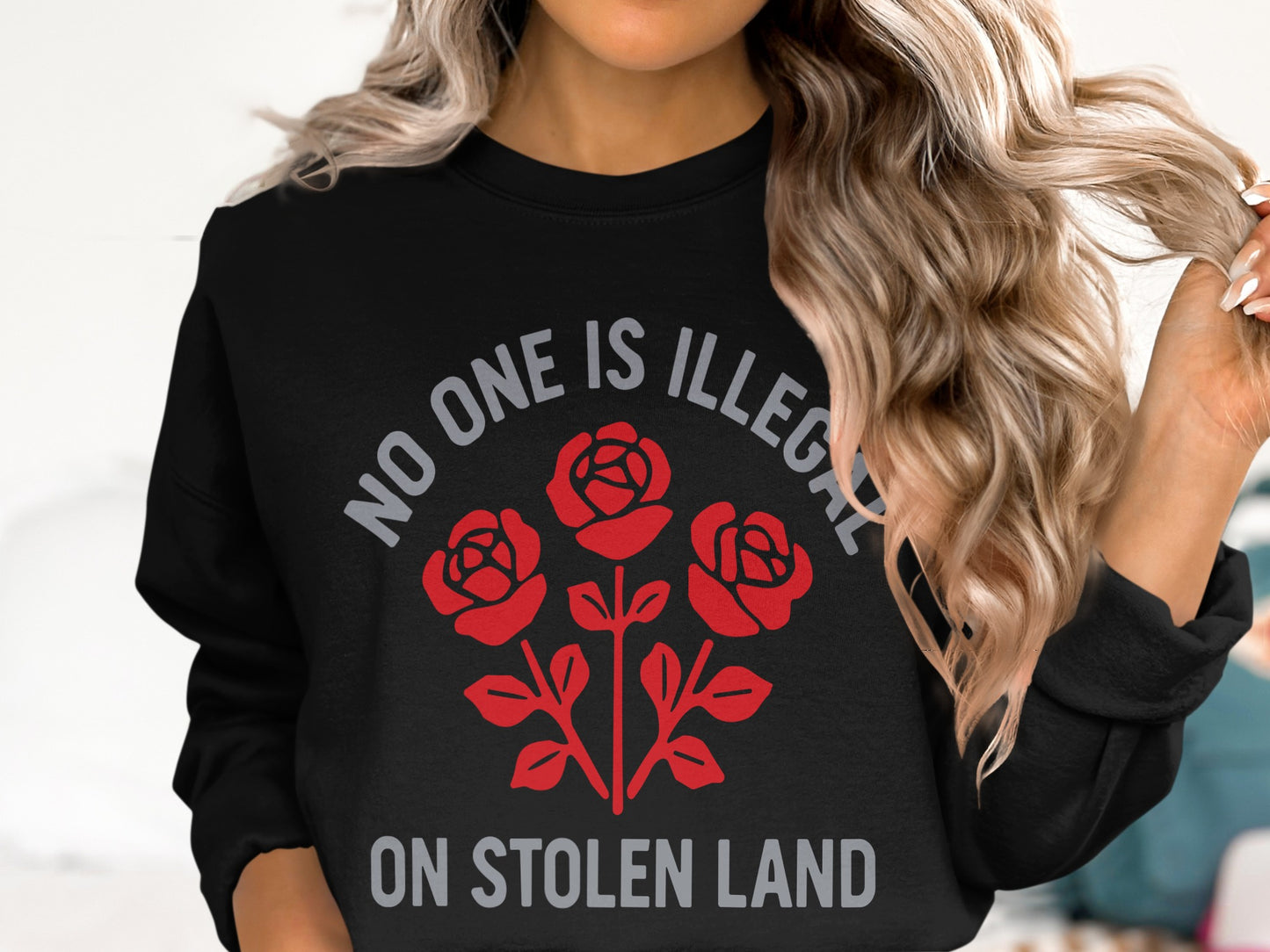 No One is Illegal on Stolen Land Sweatshirt product type