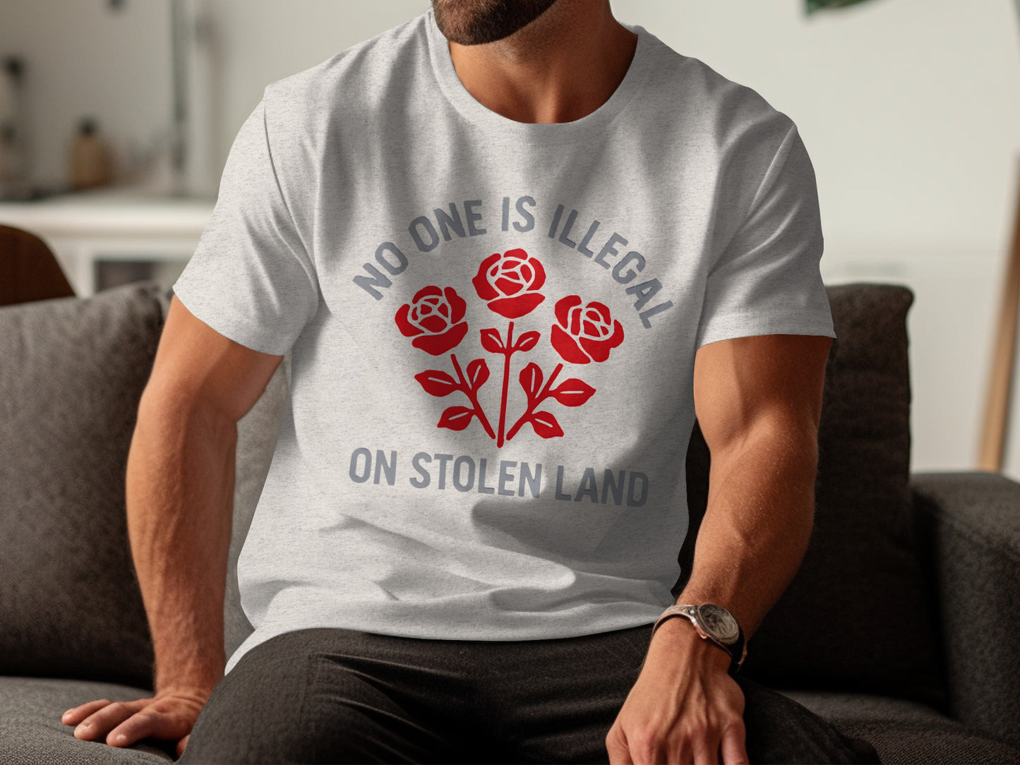 No One is Illegal on Stolen Land T-Shirt Product