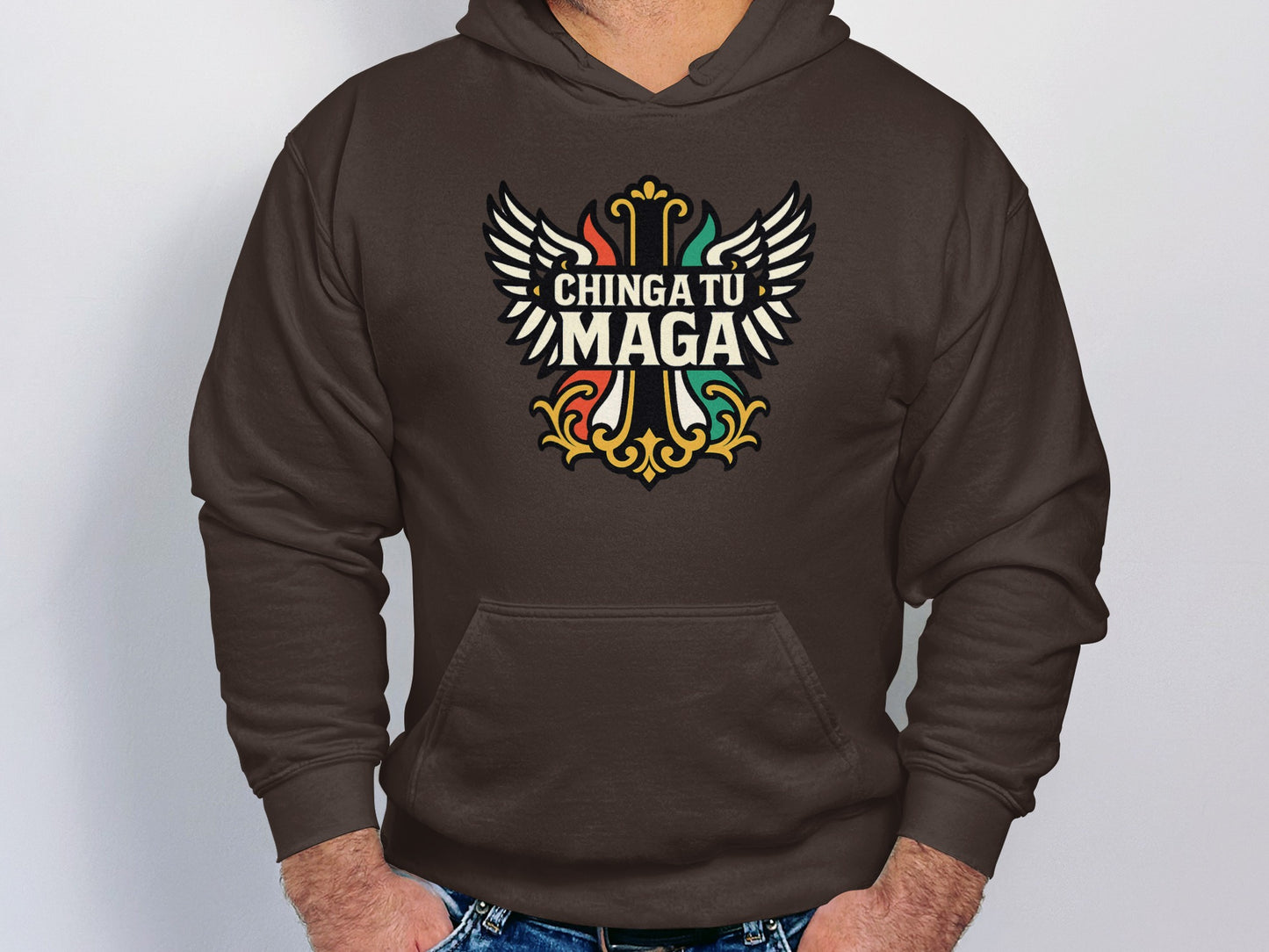 Chinga Tu MAGA Eagle Wings Graphic Hoodie product