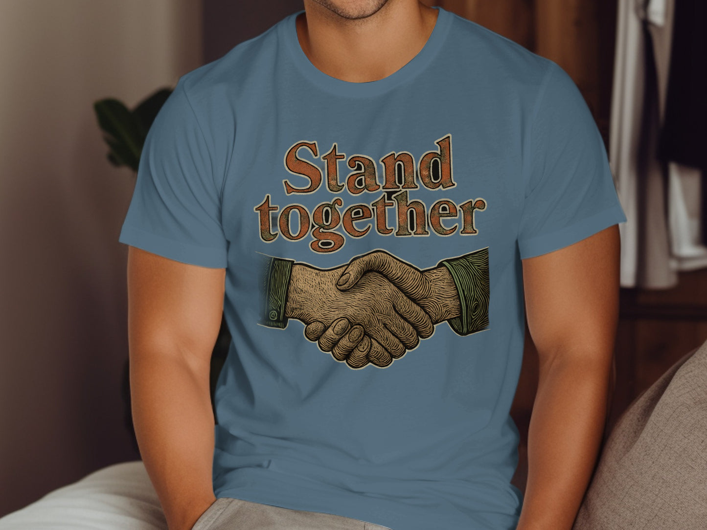 Stand Together Handshake Design T-Shirt product