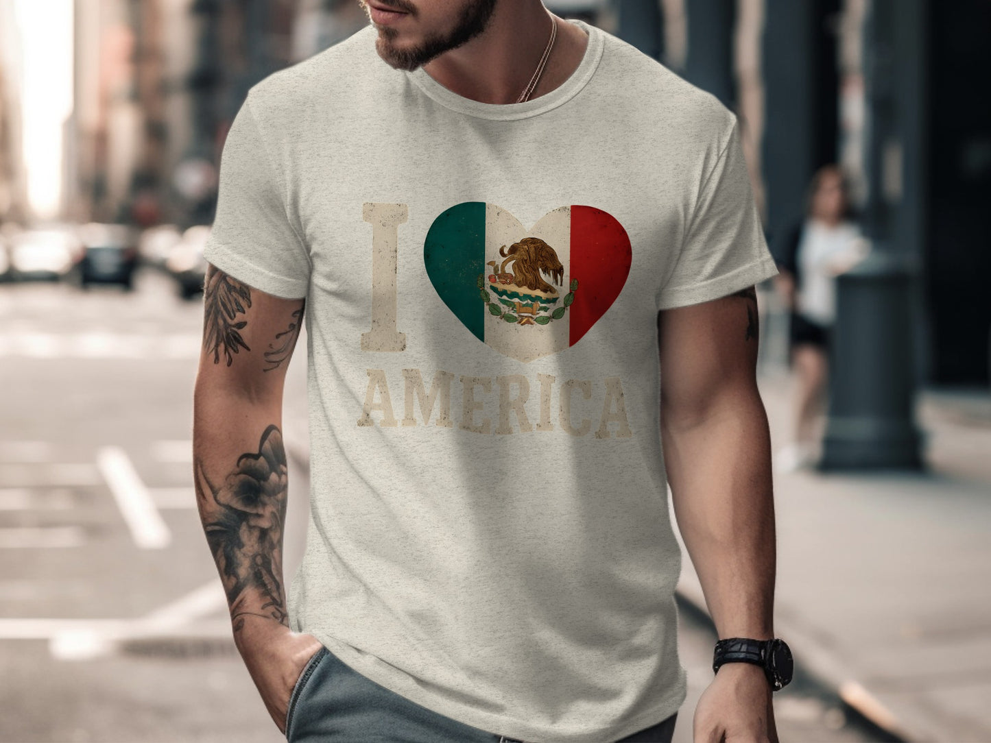 I Love Mexico Heart Flag Graphic T-Shirt product type