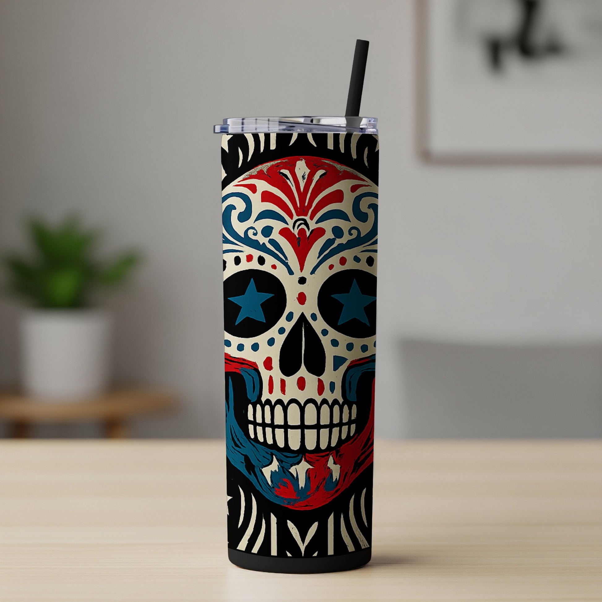 Colorful Sugar Skull Insulated Tumbler Product
