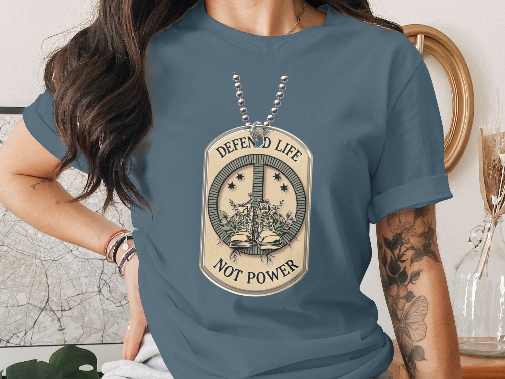 Defend Life Not Power Graphic T-shirt