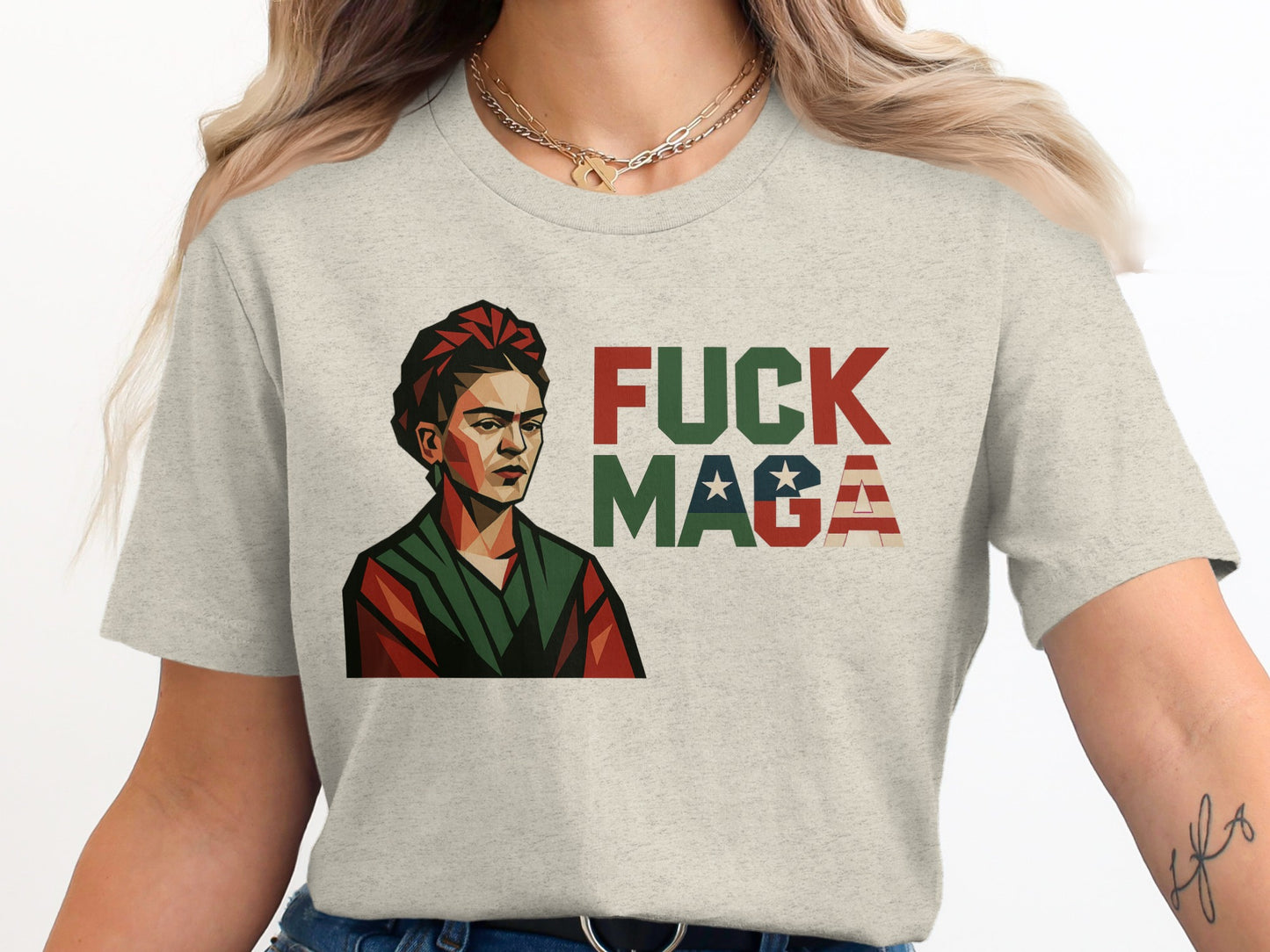Fuck MAGA Graphic Tee Statement Apparel product type