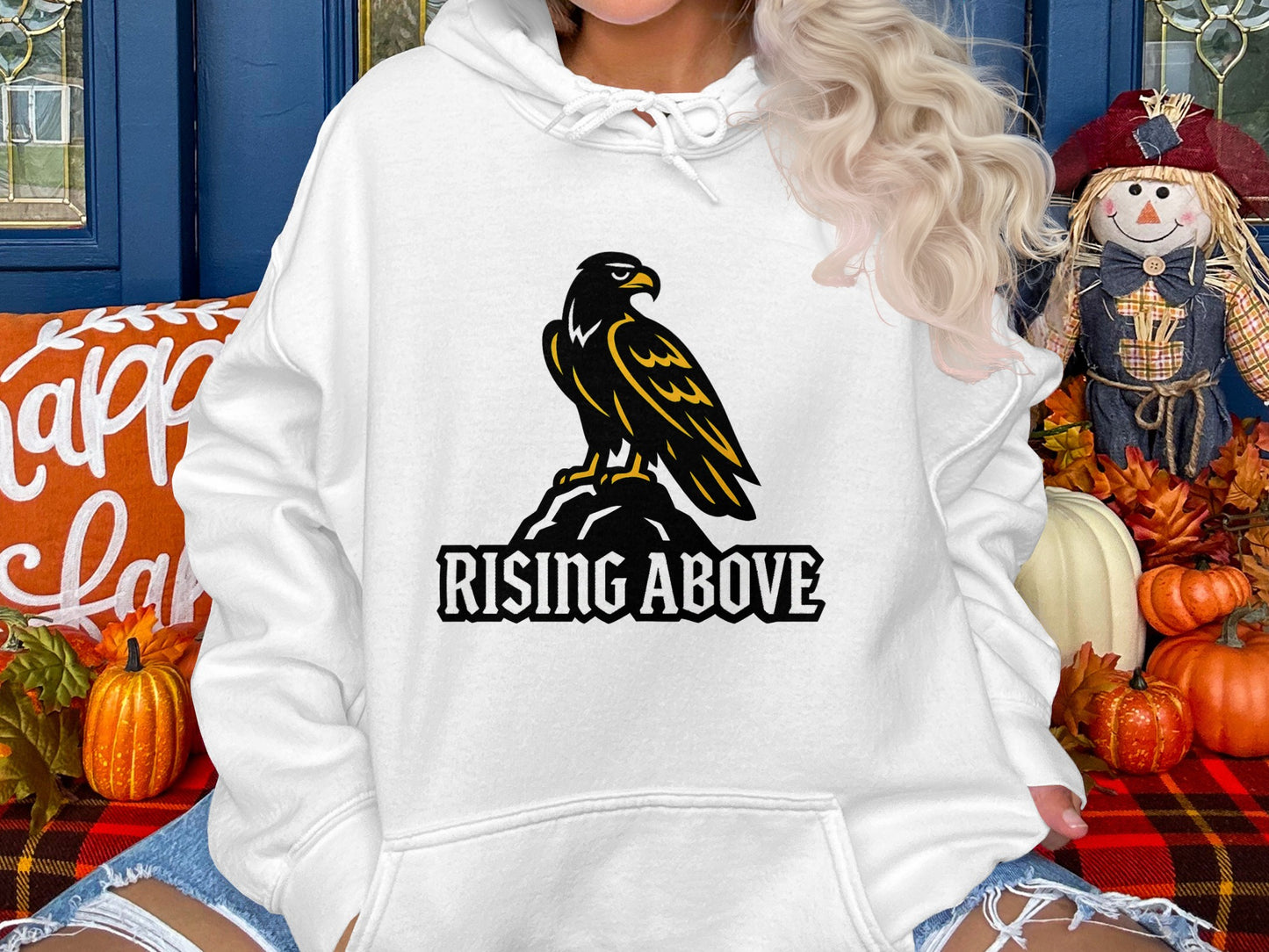 Rising Above Eagle Print Graphic Hoodie product