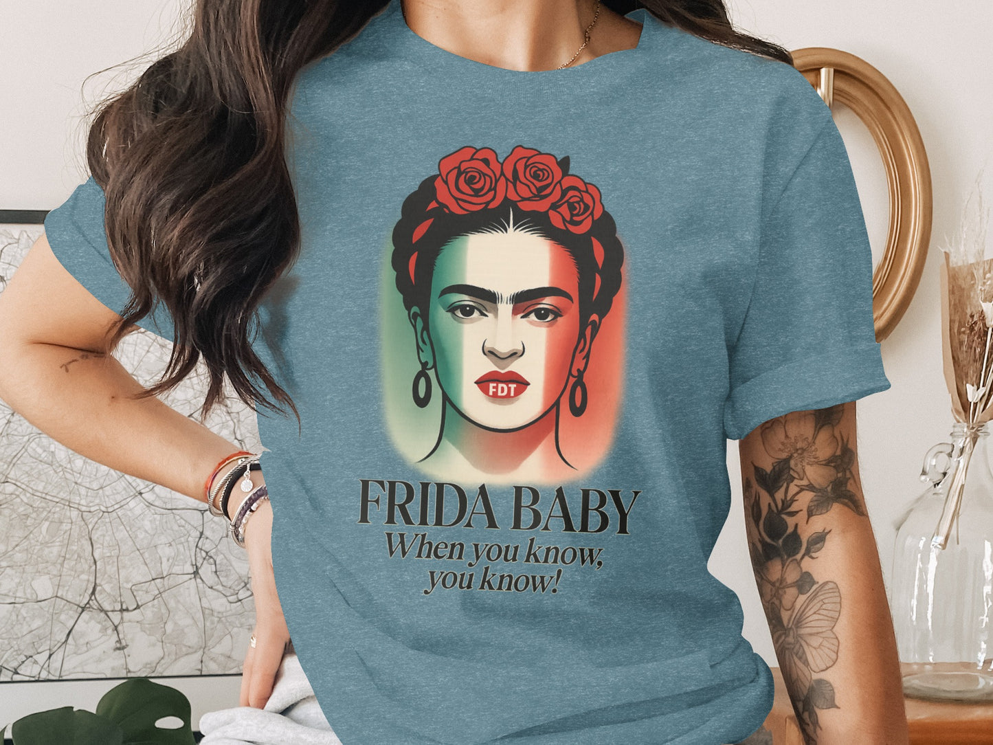 Frida Baby Graphic T-Shirt for Art Lovers product
