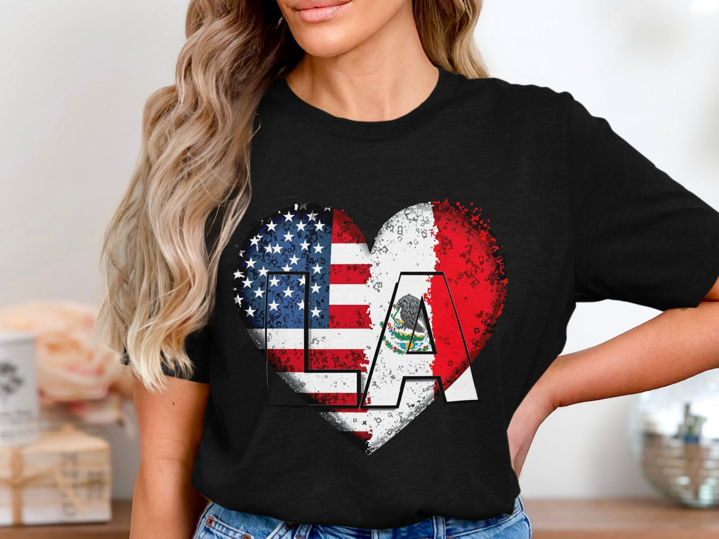 LA Heart Design Graphic Tee Shirt product type