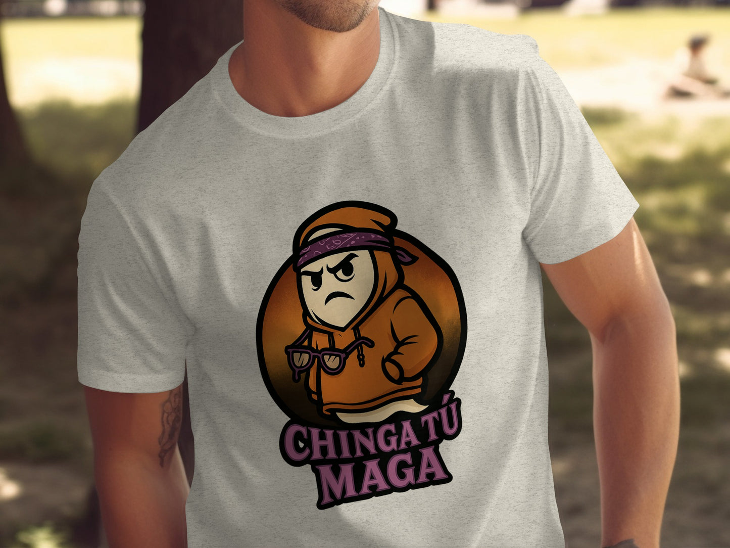 Chinga Tu Maga Graphic Tee with Hoodie Character product type