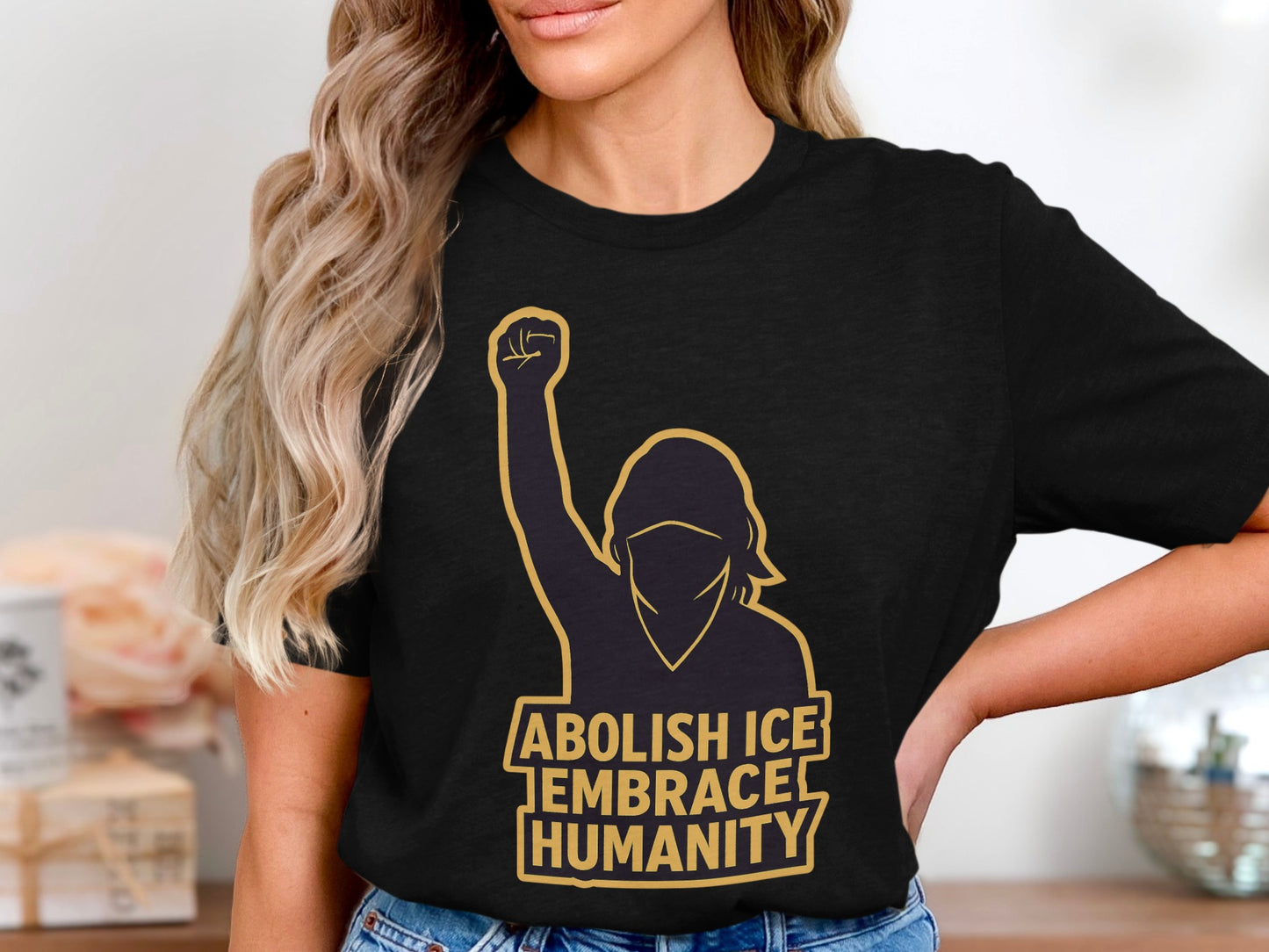 Abolish ICE Embrace Humanity Statement Shirt Product