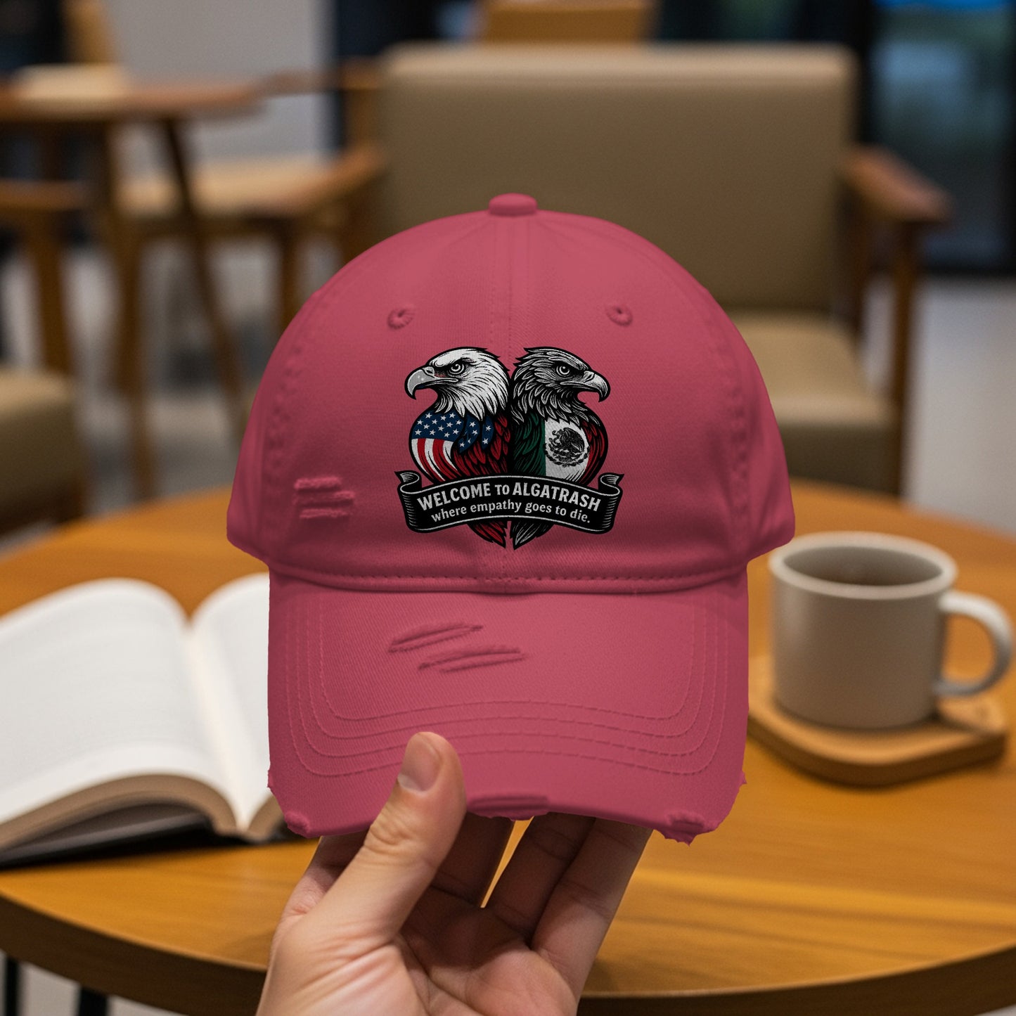 Welcome to Alqatash Graphic Cap with Dual-Eagle Design product