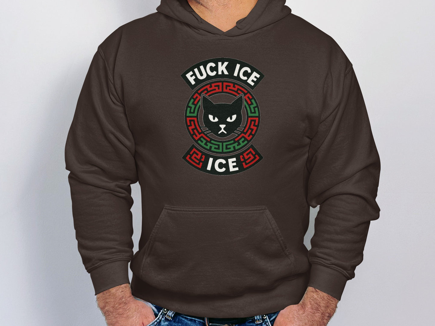 Fuck Ice Angry Cat Graphic Hoodie product