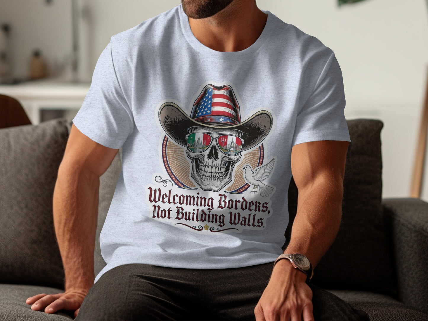 Welcoming Borders Not Building Walls T-shirt product type