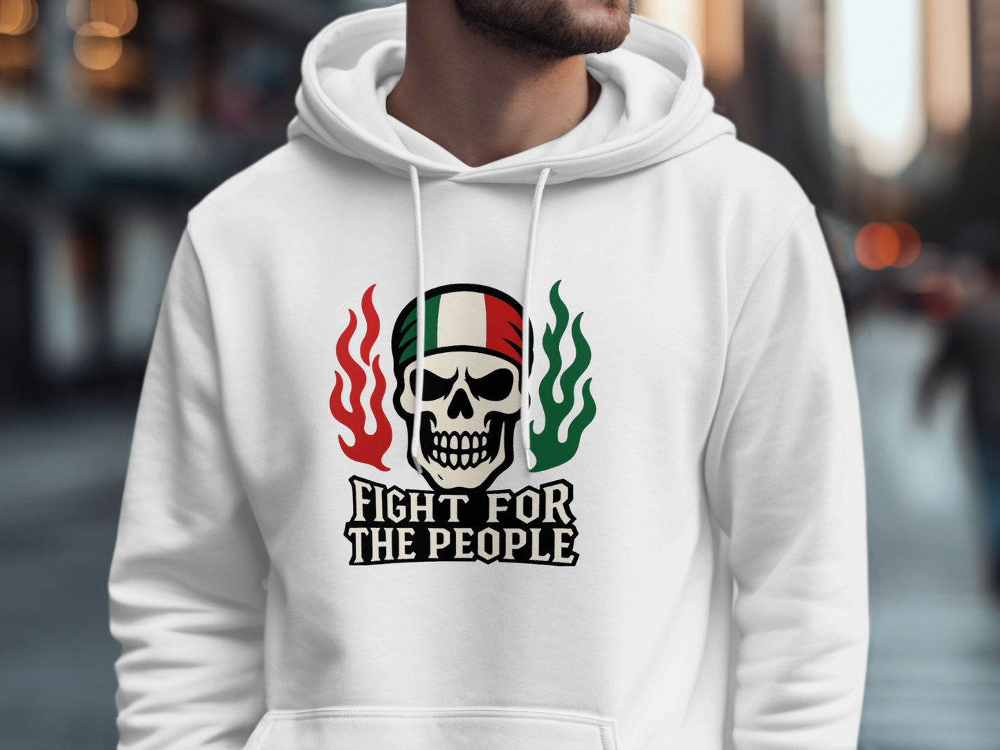 Fight For The People Skull Design Hoodie product