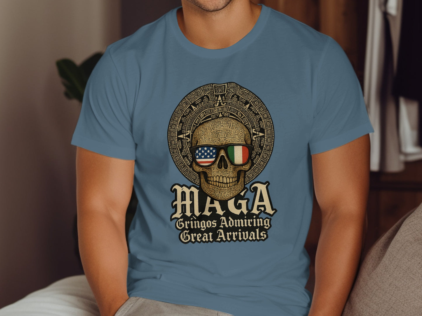 MAGA Gringos Admiring Great Arrivals Skull T-Shirt product