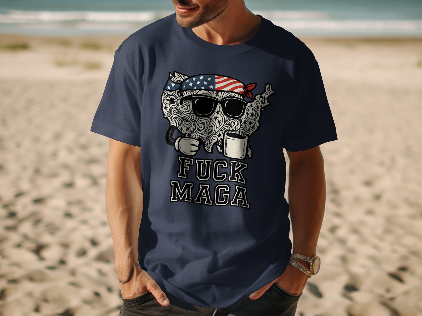 Patriotic Statement Graphic Tee Bold Shirt product