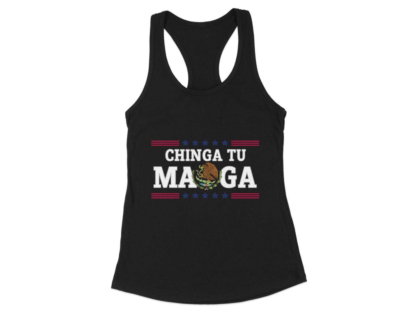 Chinga Tu MAGA Women's Tank Top Patriotic Shirt product