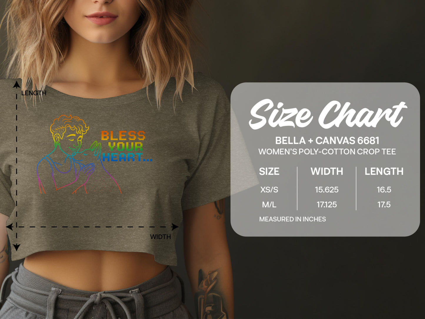 Bless Your Heart Women's Crop Tee product