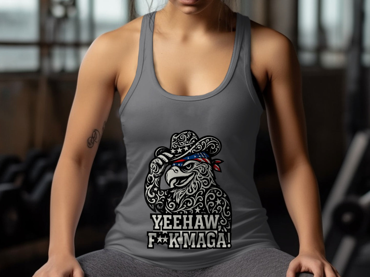 Yeehaw F**k Maga Bear Muscle Tank Top product