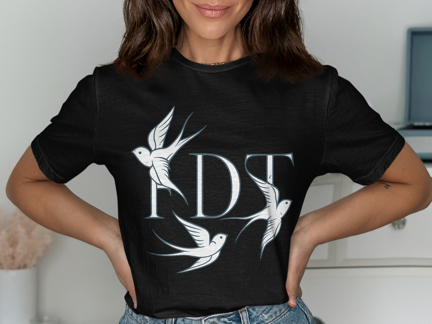 Unique Birds FDT Graphic Black Tee Shirt product