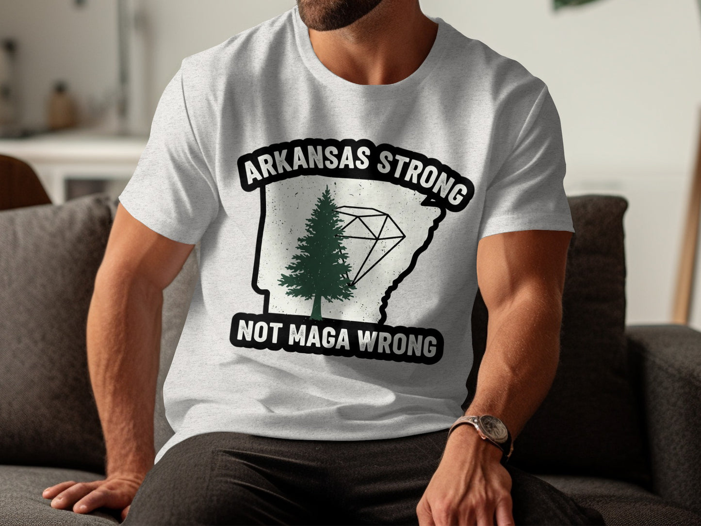 Arkansas Strong Not Maga Wrong Graphic Shirt product