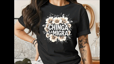 Bold Chinga La Migra Anti Trump Frida Kahlo T-Shirts
