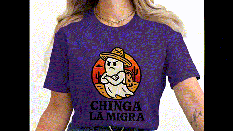 Chinga La Migra Halloween Shirt Graphic Design T-Shirts