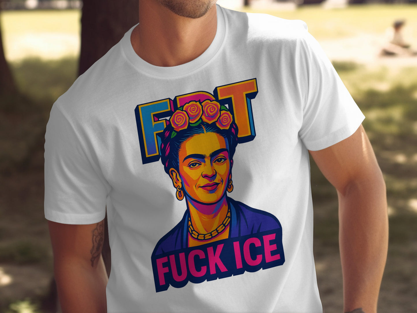 Colorful Frida Kahlo Graphic Print T-Shirt product