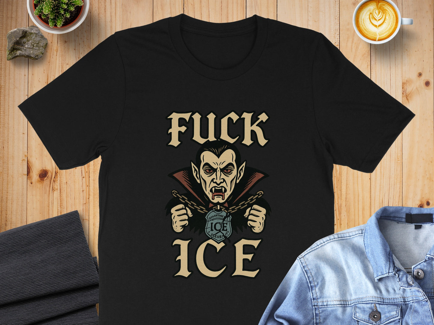 Fuck Ice Vampire Graphic Tee Shirt product