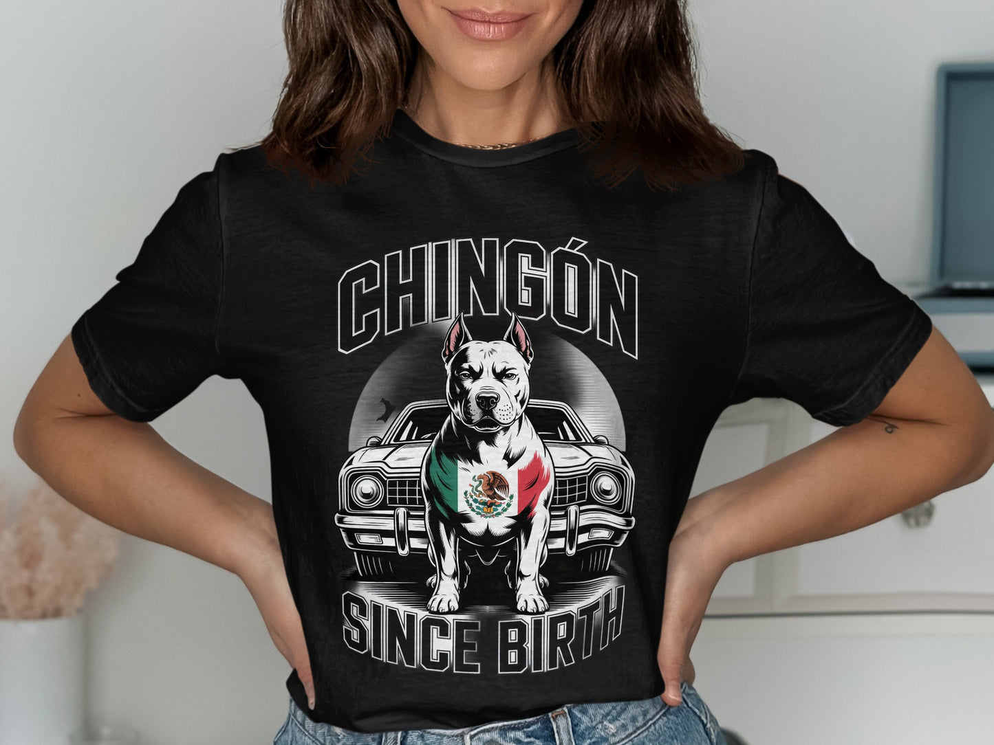 Chingón Since Birth Graphic Black T-Shirt product