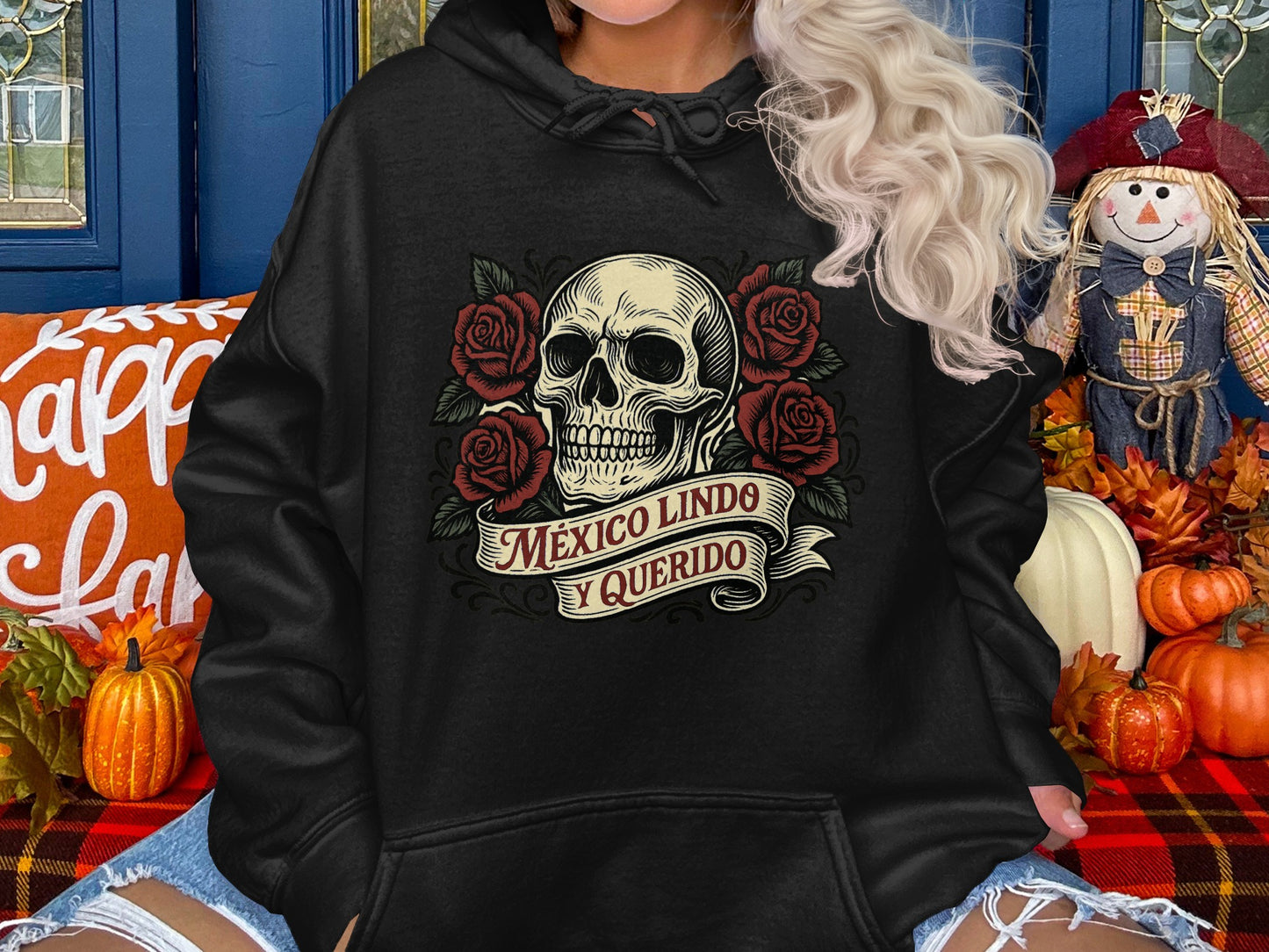 Mexico Lindo y Querido Skull Graphic Hoodie product
