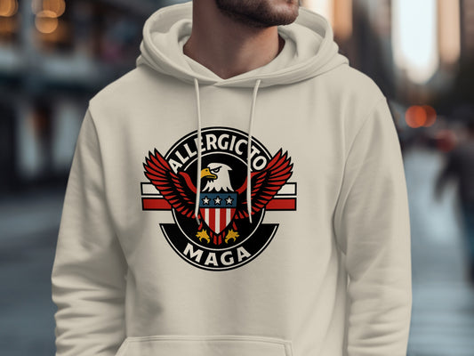 Patriotic Allergic to MAGA Graphic Hoodie product type