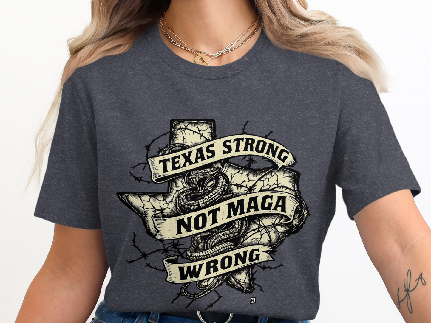 Texas Strong Not Maga Wrong Graphic T-shirt product