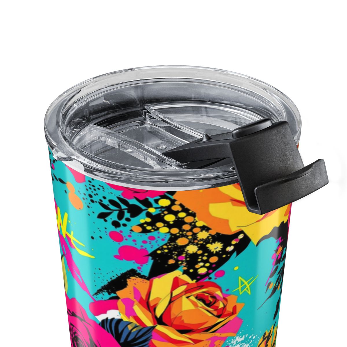 Colorful Abstract Floral Design Insulated Tumbler