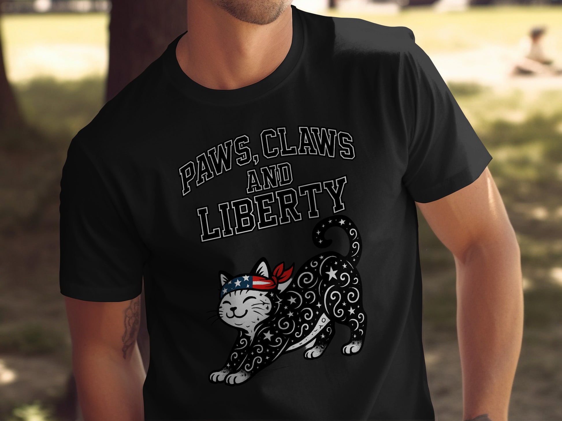 Paws Claws and Liberty Print Graphic T-Shirt product type