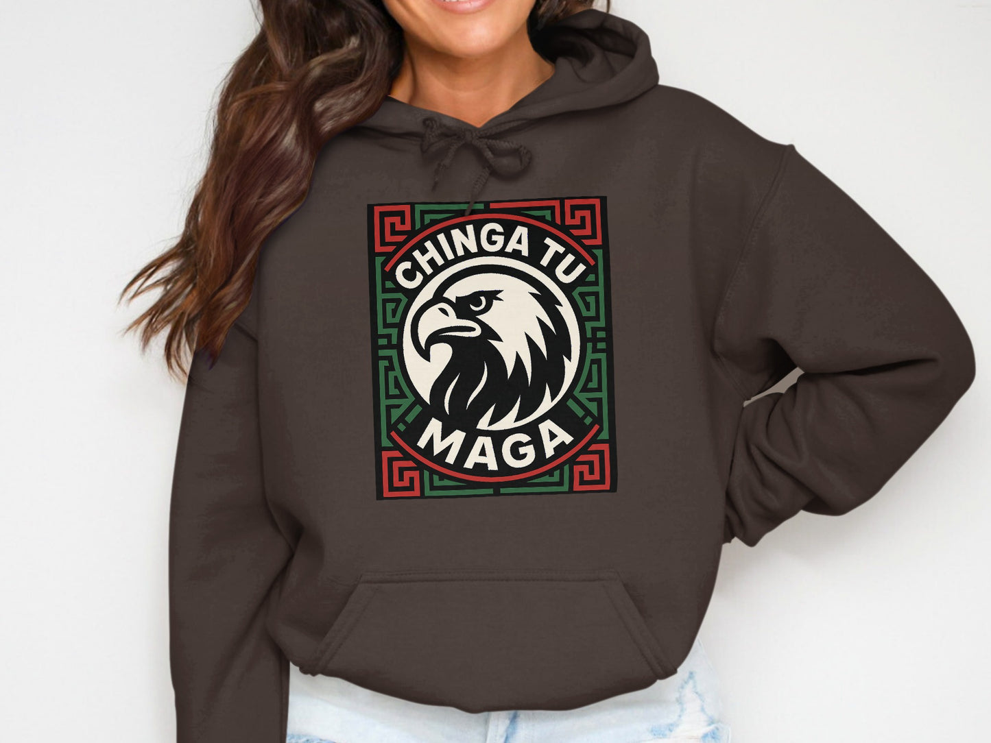 Chinga Tu MAGA Eagle Graphic Hoodie product