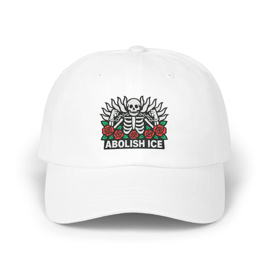 Skull and Roses Abolish ICE Embroidered Hat product
