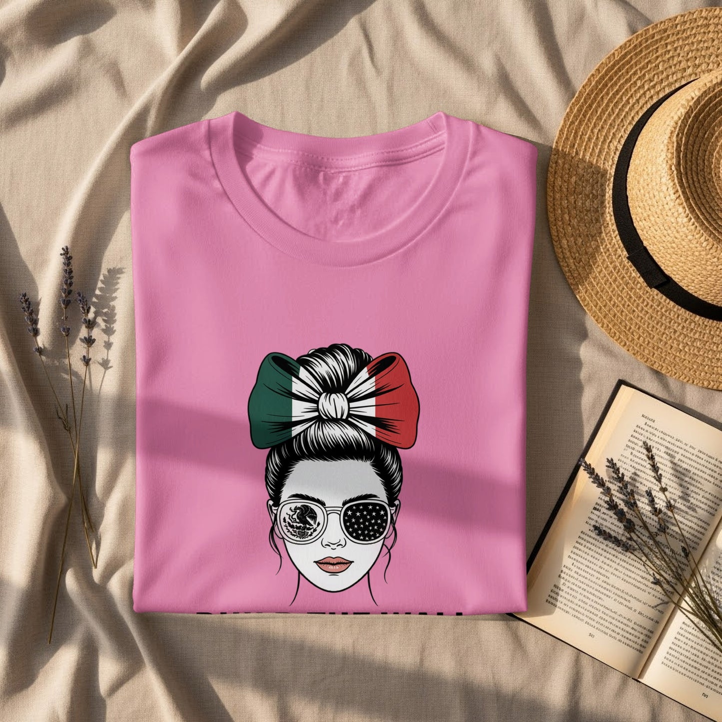 Stylish Italian Bow and Sunglasses Design T-shirt product type