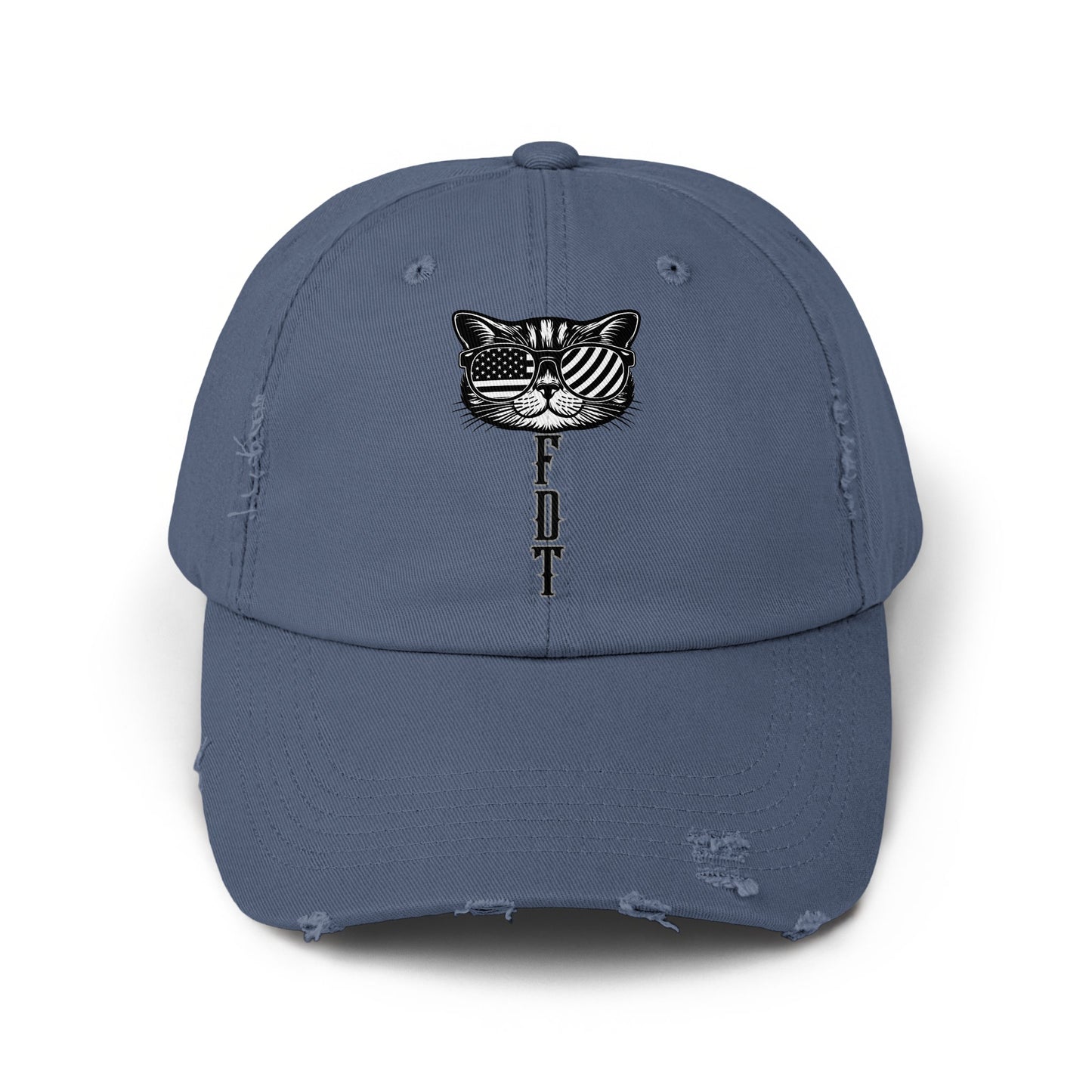 Cool Cat Face Patterned Embroidered Design Hat product