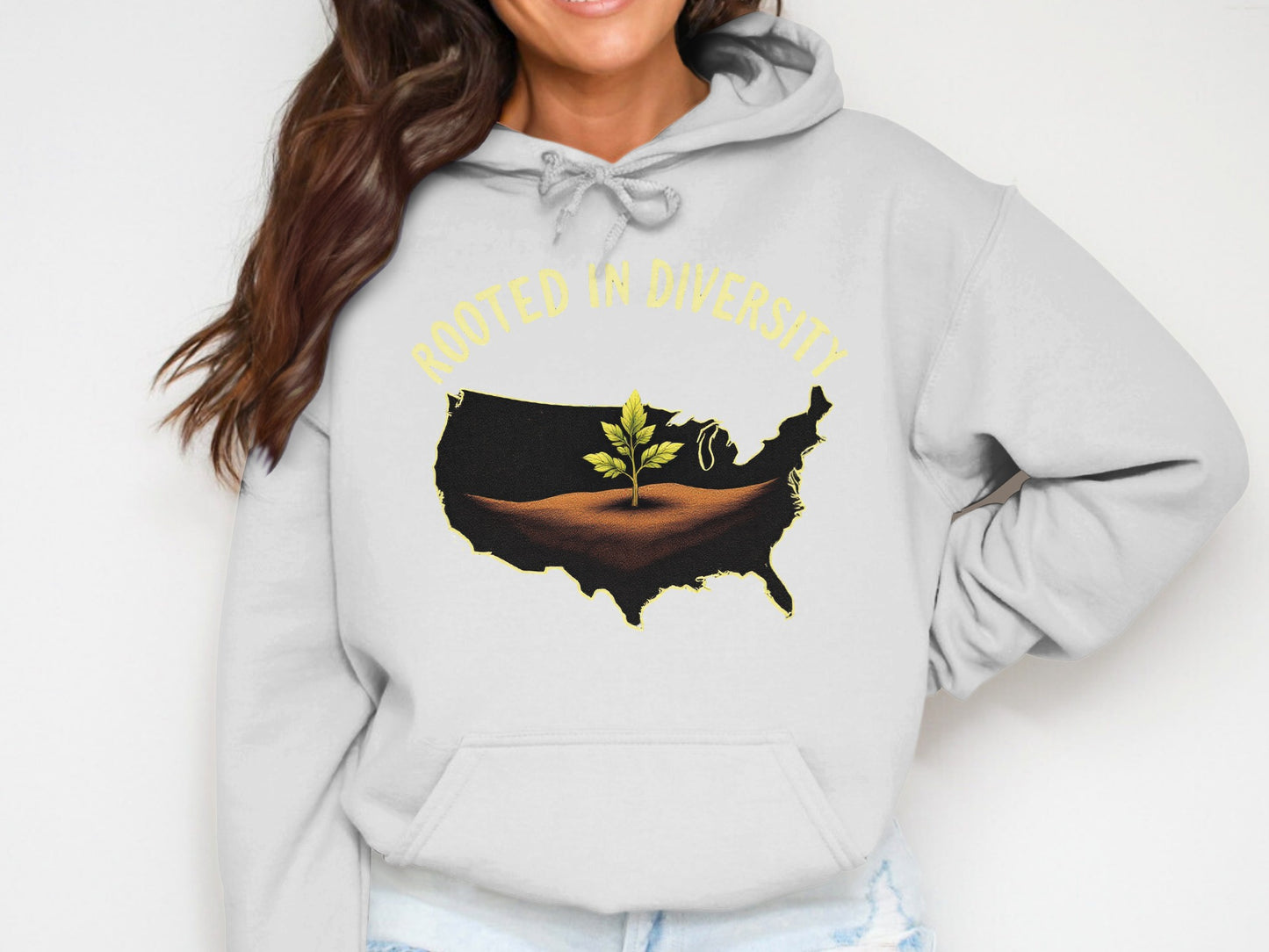 Rooted in Diversity USA Map Graphic Hoodie product