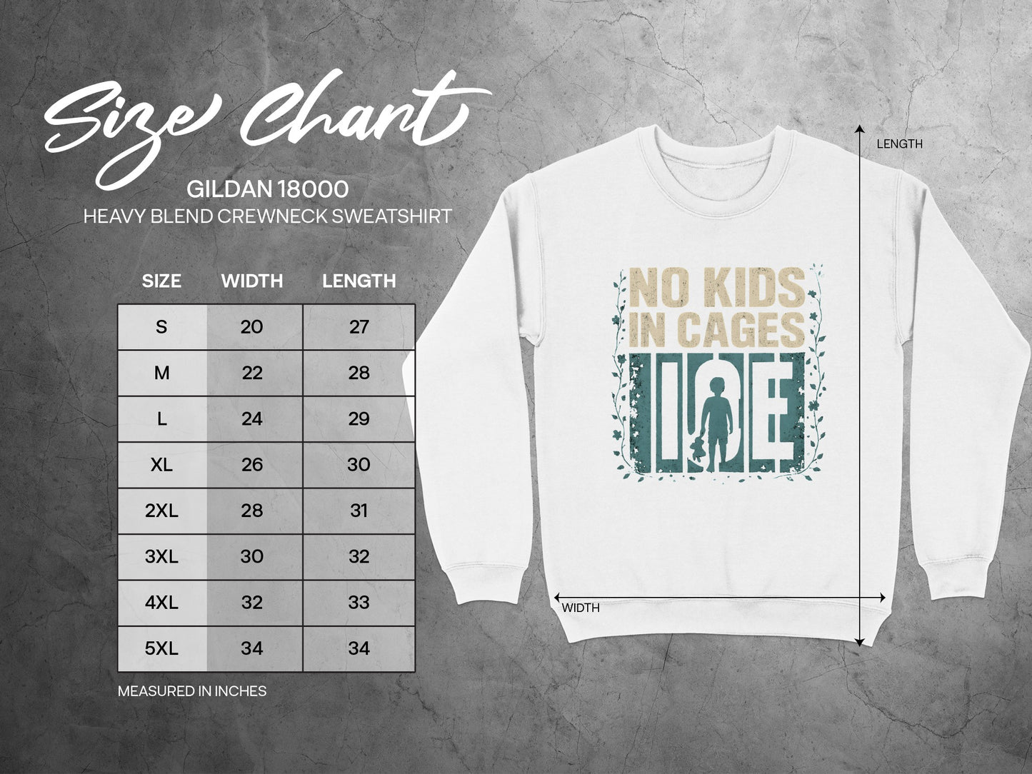 No Kids in Cages Heavy Blend Crewneck Sweatshirt product type