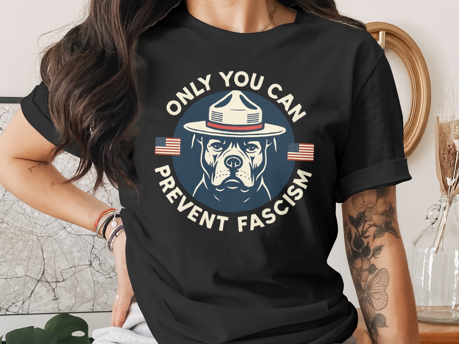 Prevent Fascism Graphic Tee Shirt Product