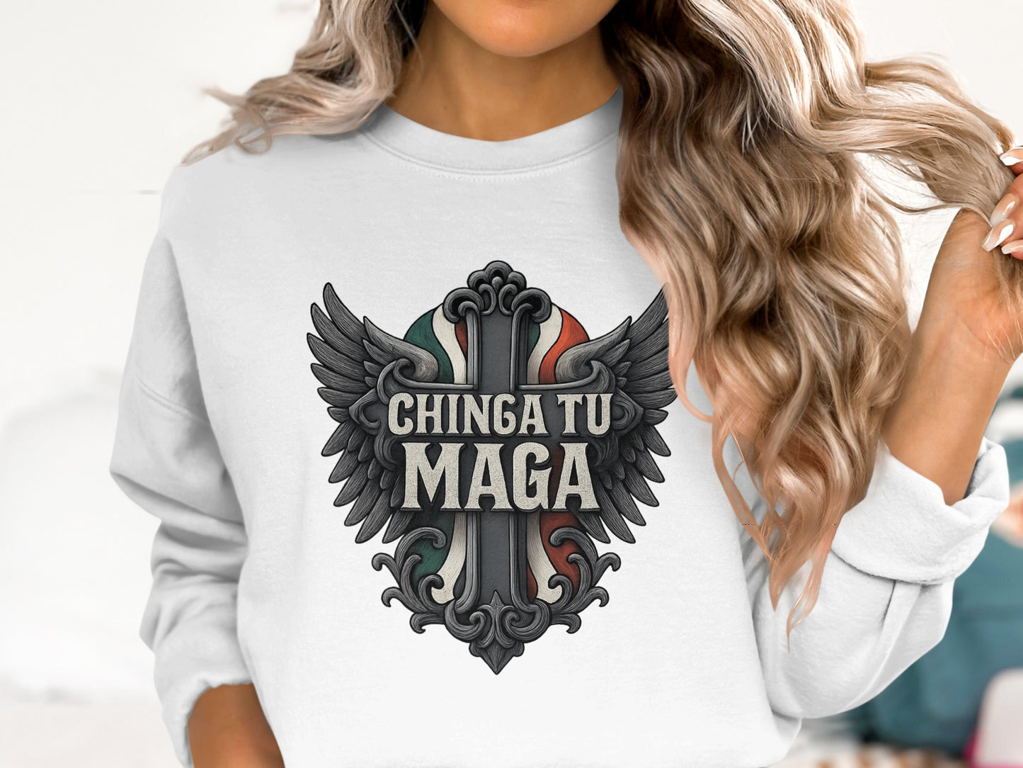 Chinga Tu Maga Graphic Design Sweatshirt product