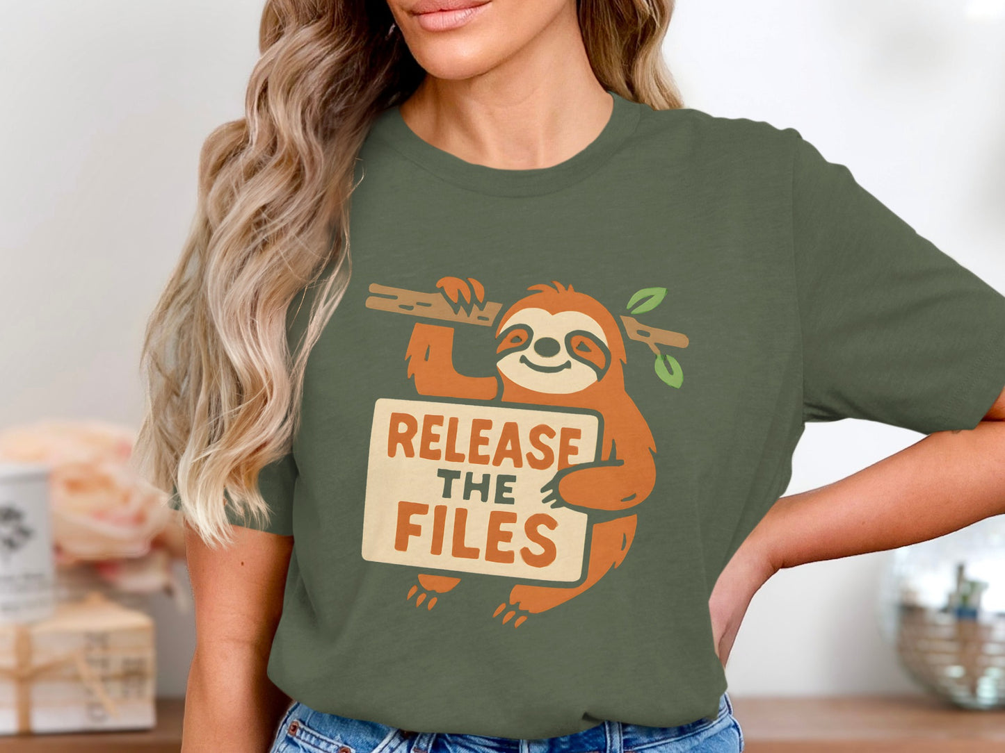 Release The Files Funny Sloth Graphic T-Shirt product