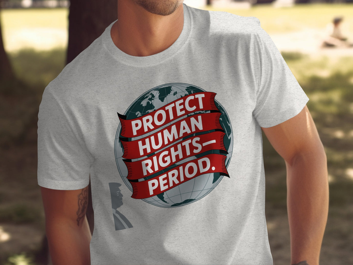 Protect Human Rights Period with Globe Design T-Shirt product