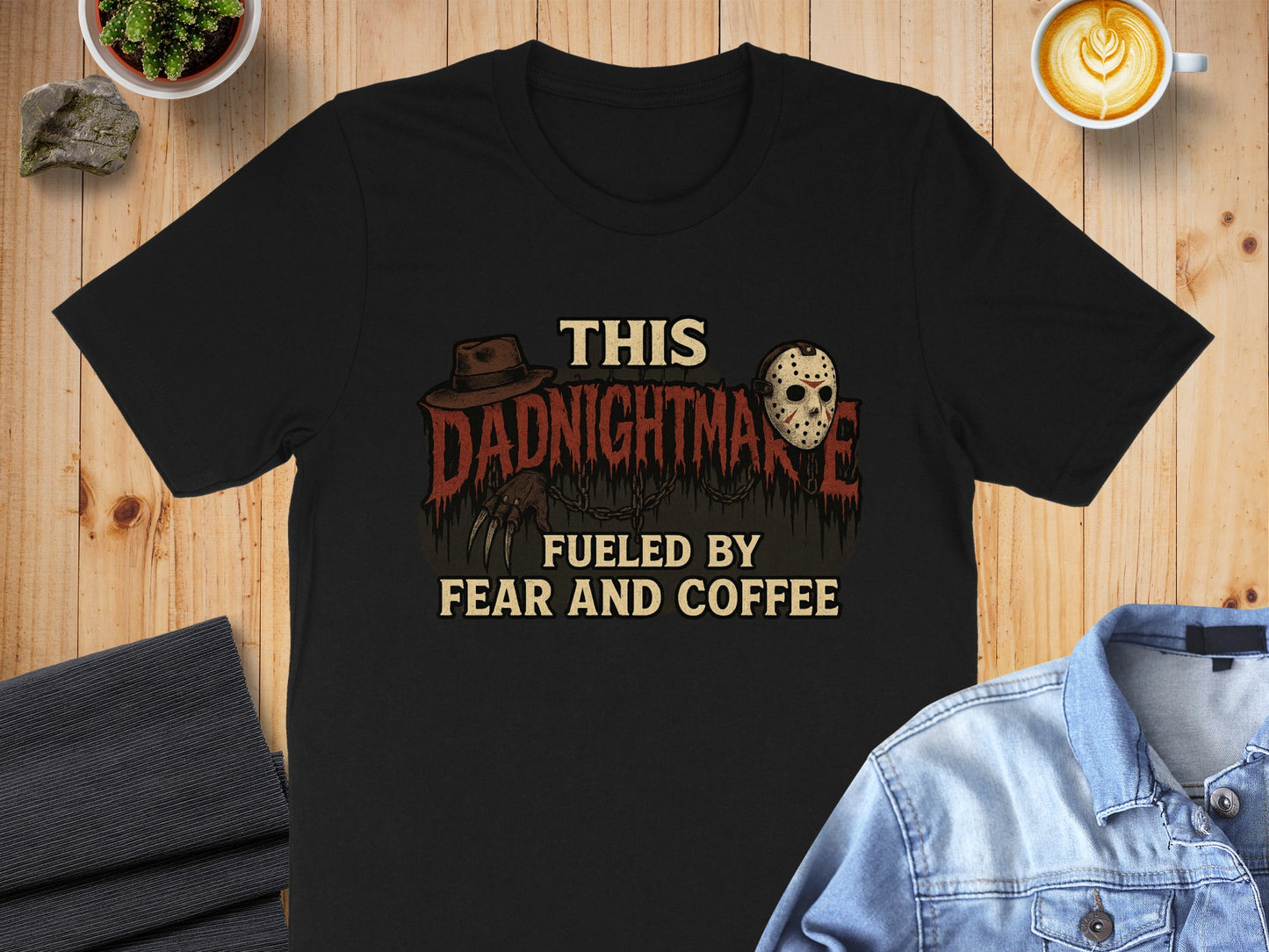 Dadnightmare Fueled By Fear And Coffee Shirt product