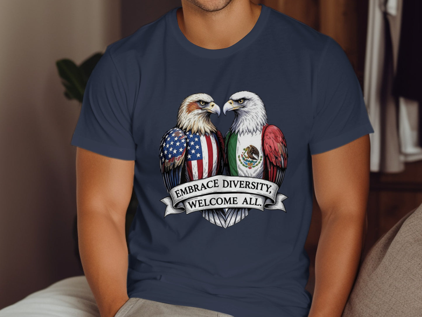 Embrace Diversity Welcome All American Eagle T-shirt product type
