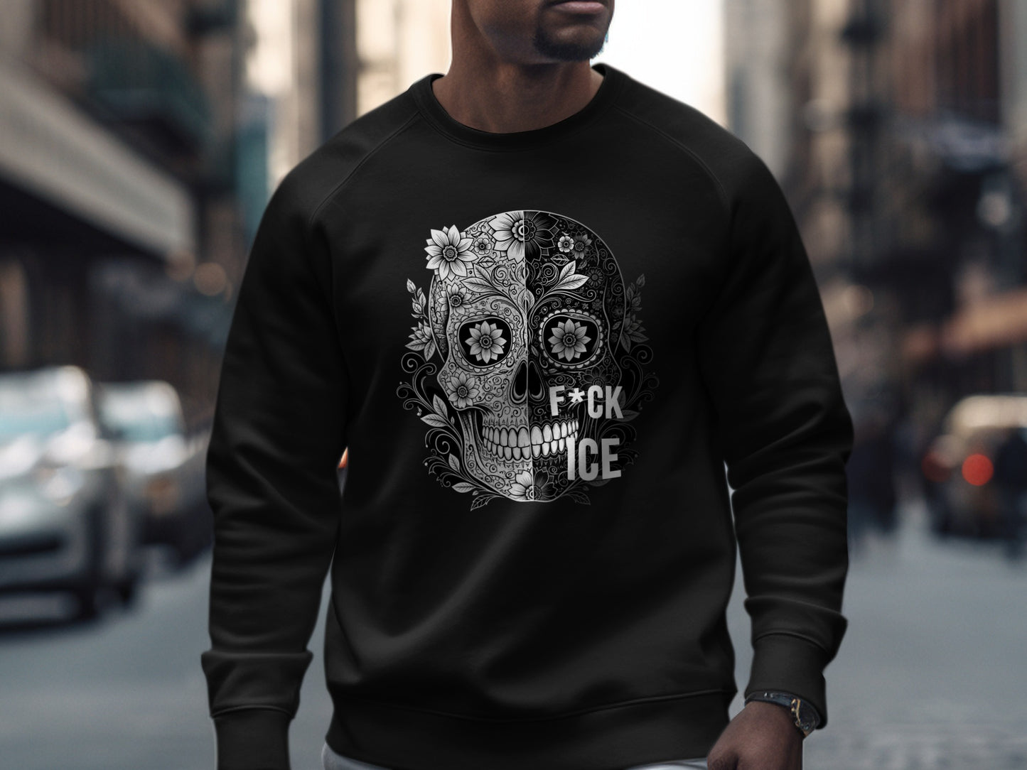 Skull Design F*ck ICE Graphic Streetwear Sweatshirt product