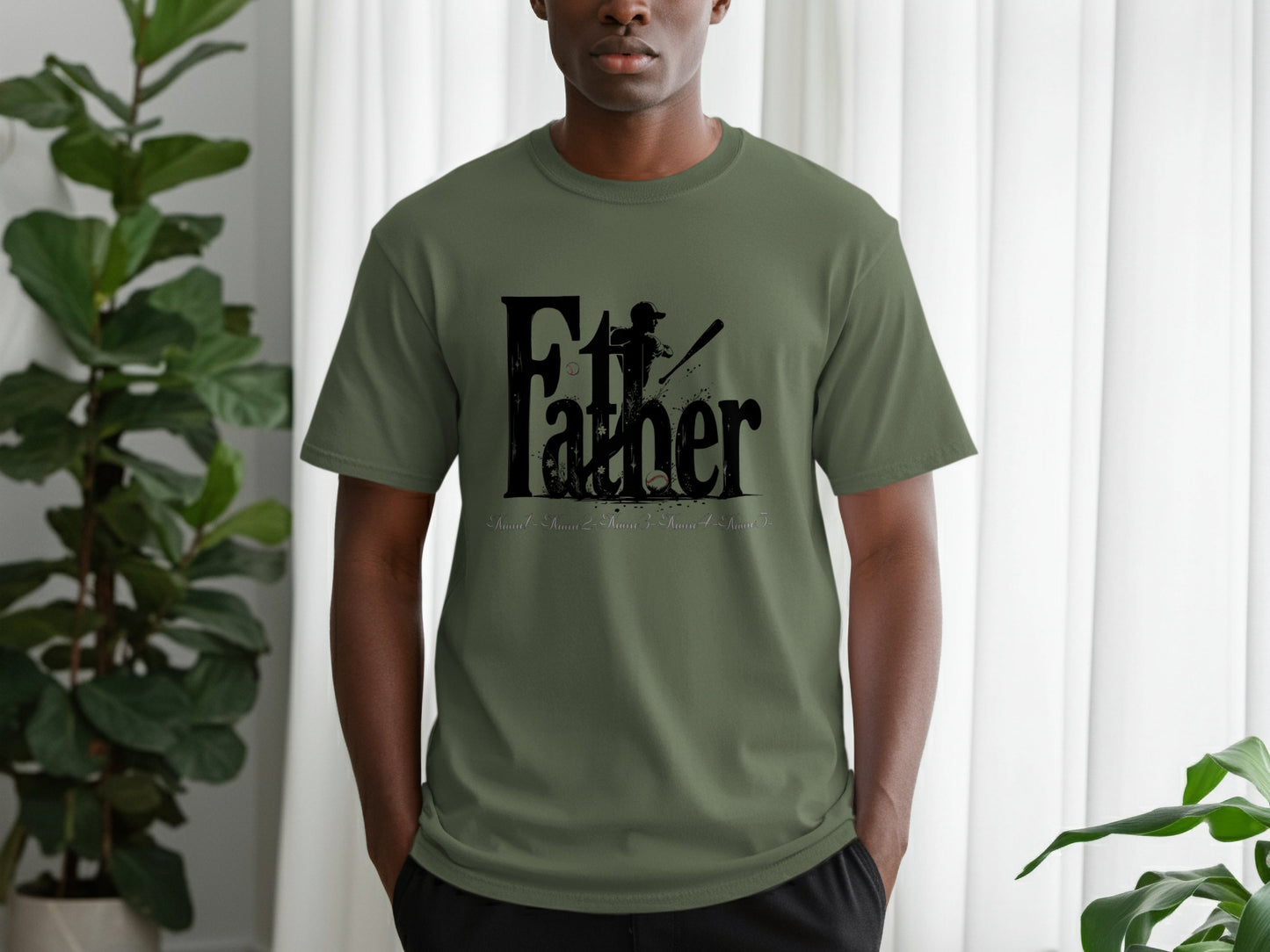 Father Graphic Print Men's T-shirt Casual Tee product type