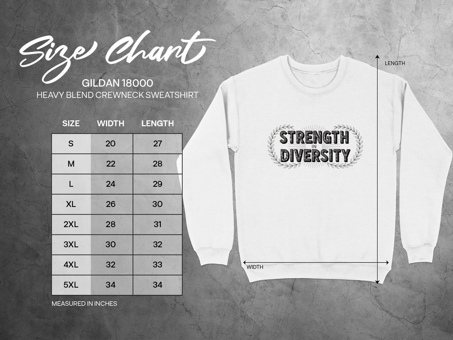 Strength Diversity Heavy Blend Crewneck Sweatshirt product type